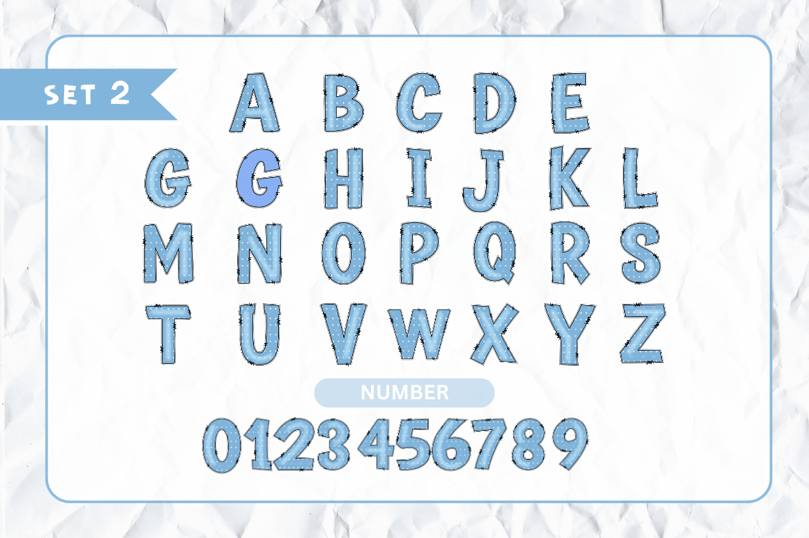 Winter Doodle Alphabet Bundle with Hand Drawn Clipart