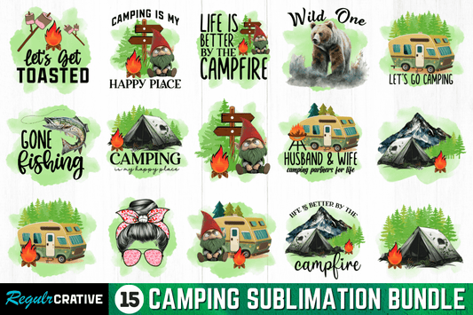 Camping Quotes sublimation Bundle