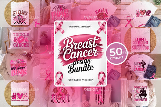 Breast Cancer Design Bundle - 50 Designs