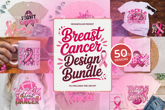 Breast Cancer Design Bundle - 50 Designs