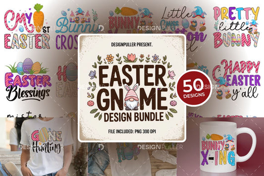 Easter Gnome Design Bundle - 50 Designs