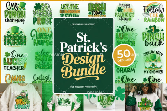 St. Patrick's Day Design Bundle - 50 Designs