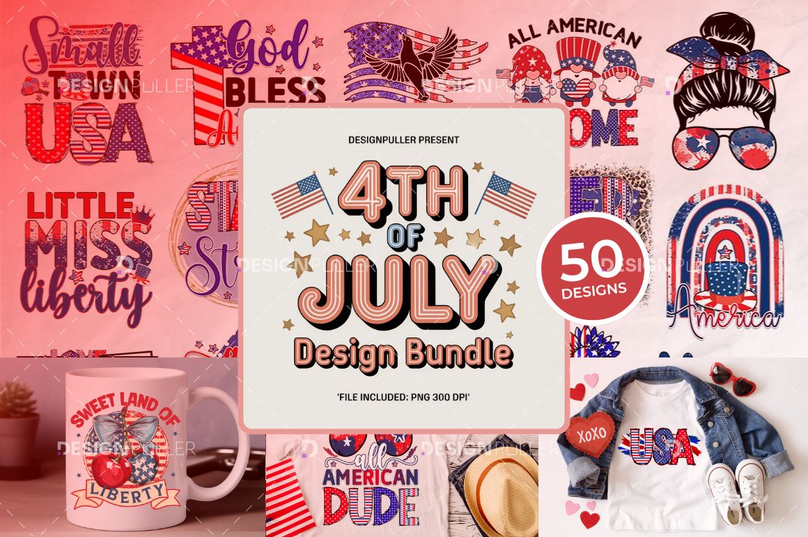 4th of July Design Bundle - 50 Designs