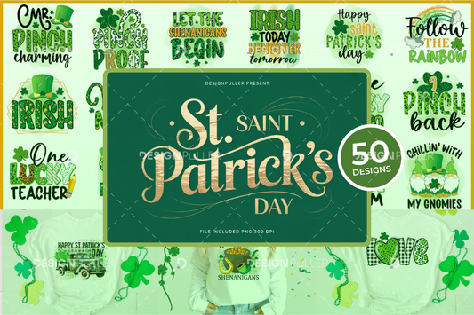 St. Patrick's Day Design Bundle - 50 Designs