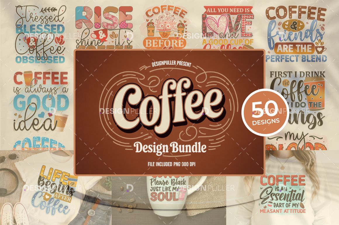 Coffee Design Bundle - 50 Designs