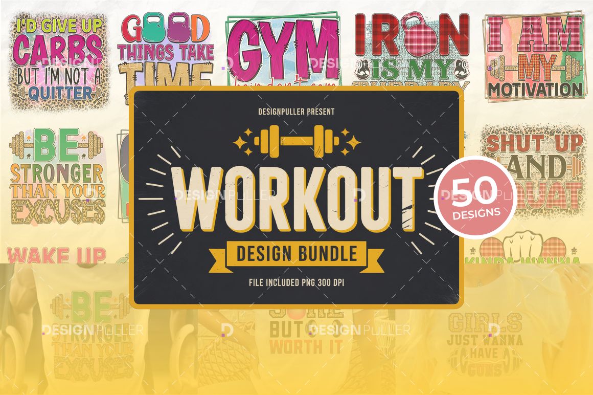 Workout Design Bundle - 50 Designs