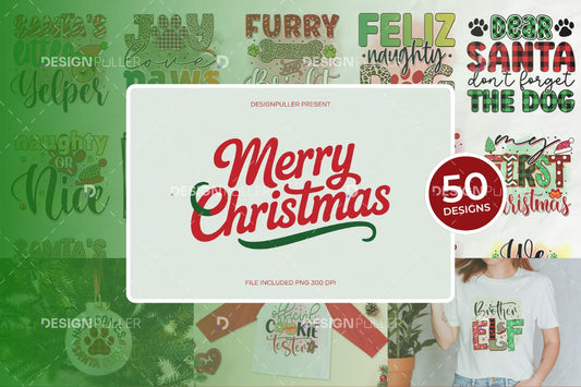 Christmas Pet & Kids Design Bundle - 50 Designs