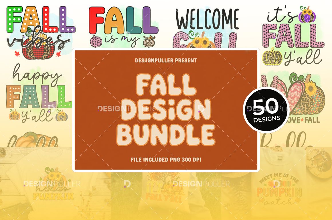Trendy Fall Design Bundle - 50 Designs