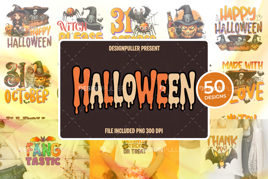 Cute Halloween Design Bundle - 50 Designs