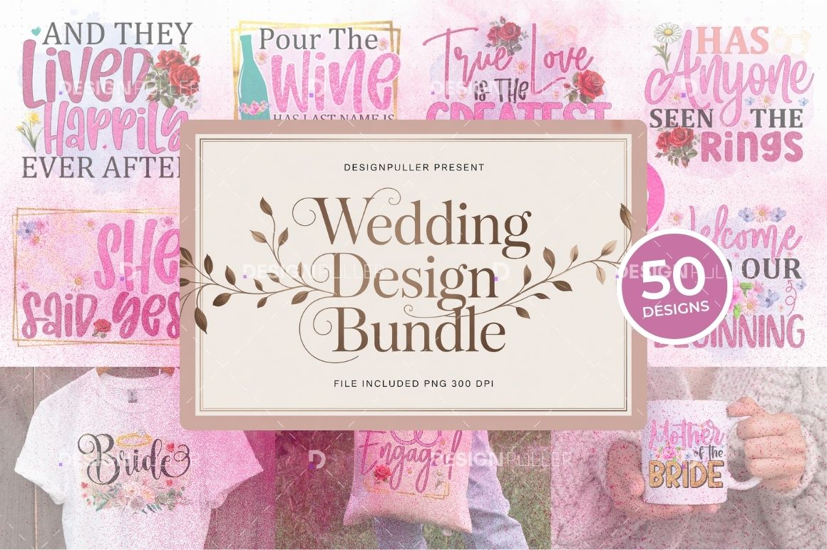 Wedding Design Bundle - 50 Designs