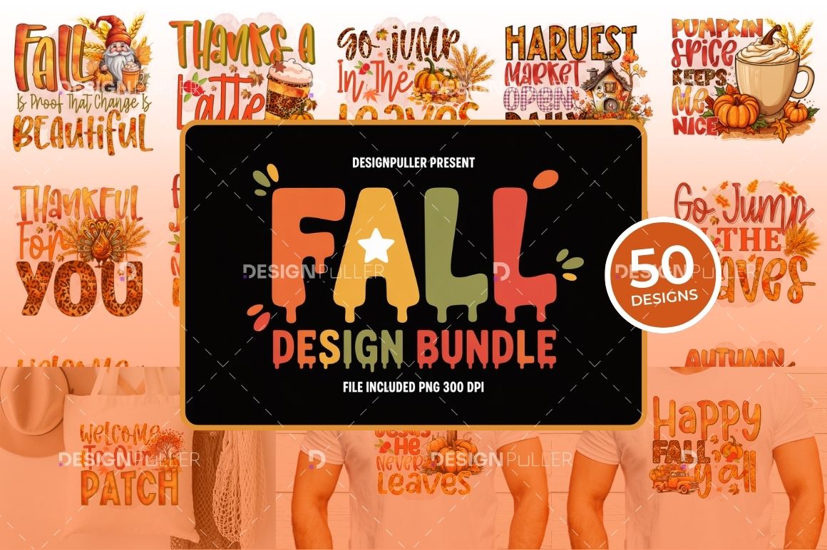 Fall Sublimation Design Bundle - 50 Designs
