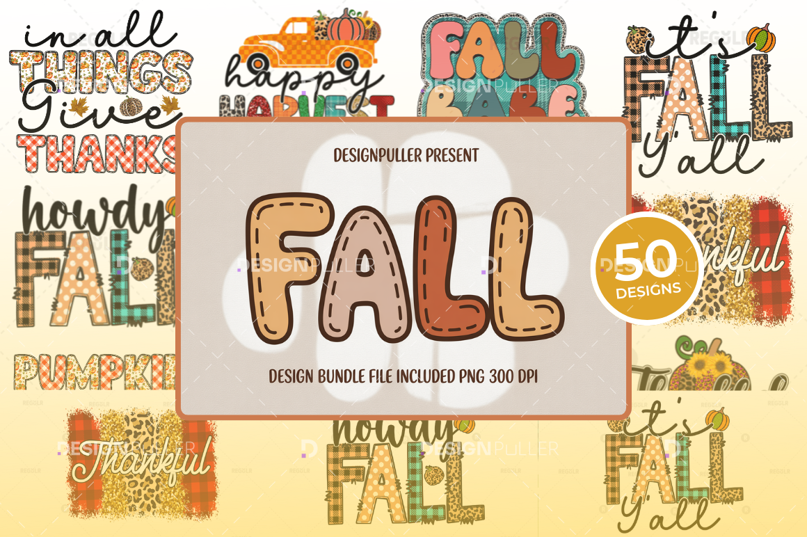 Trendy Fall Design Bundle - 50 Designs