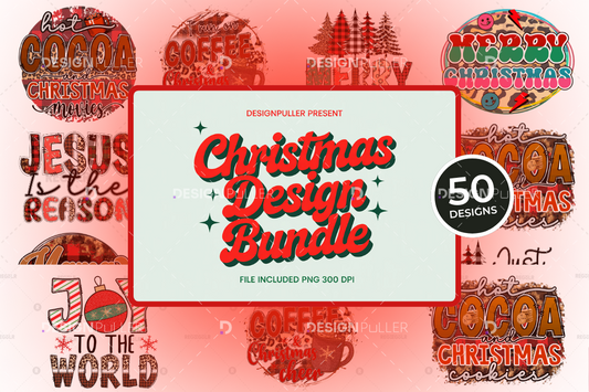 Retro Christmas  Design Bundle - 50 Designs