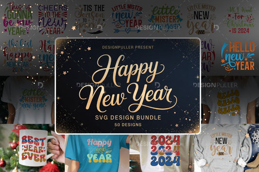 Happy New Year Design Bundle - 50 Designs