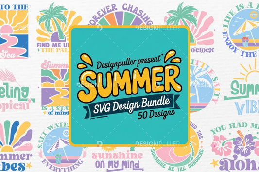 Retro Summer Design Bundle - 50 Designs