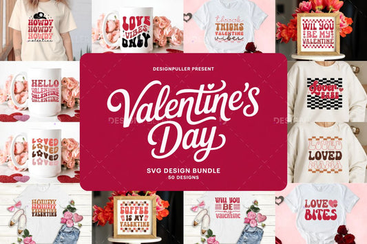 Trendy Valentine's Day Design Bundle - 50 Designs