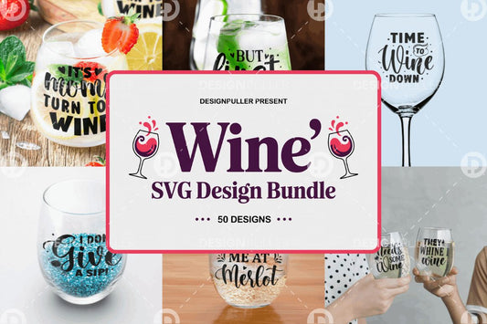 Funny Wine Design Bundle - 50 Designs