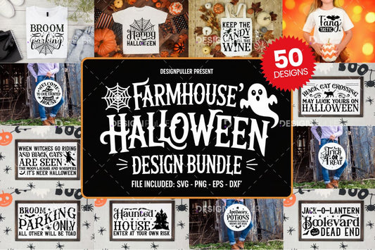 Farmhouse Halloween Design Bundle - 50 Designs