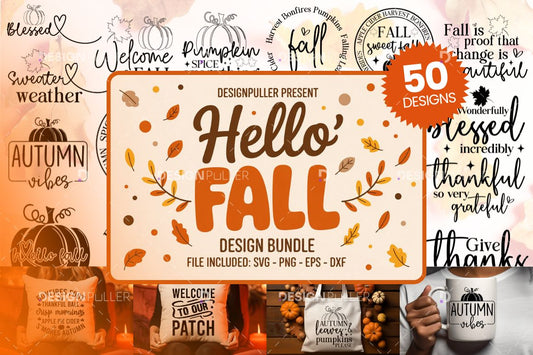 Hello Fall Design Bundle - 50 Designs
