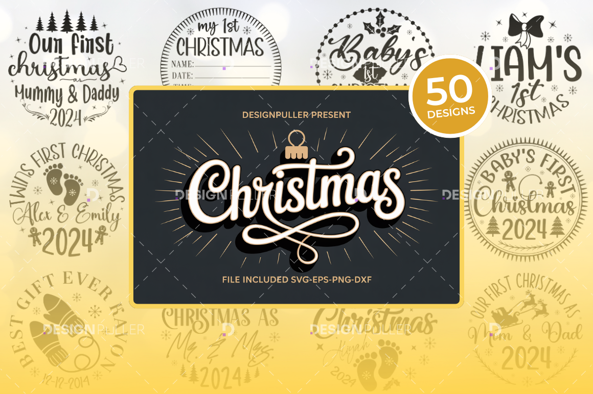 Christmas Sign Design Bundle - 50 Designs