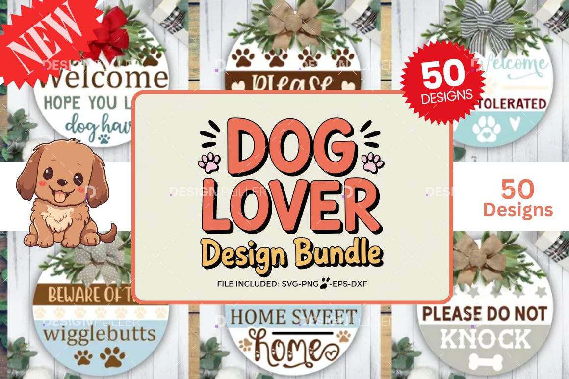 Dog Lover Design Bundle - 50 Designs