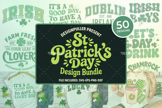 St. Patrick’s Day Design Bundle – 50 Designs