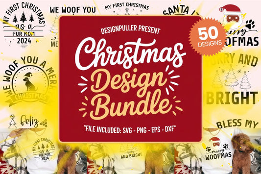 Pet Christmas Design Bundle - 50 Designs