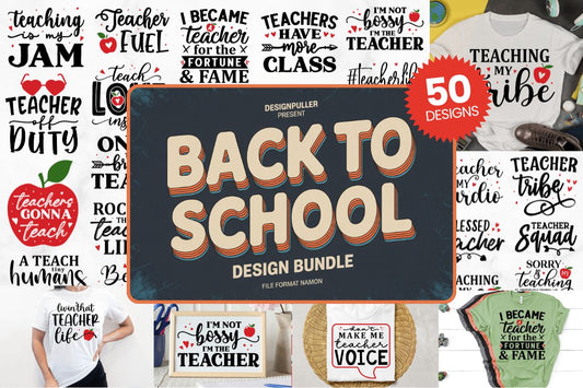 Funny Teacher Design Bundle - 50 Designs