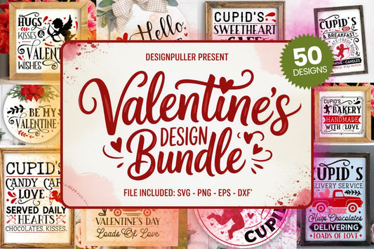 Farmhouse Valentine Design Bundle - 50 Designs