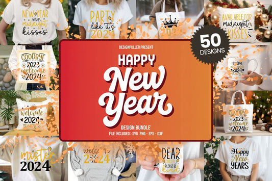 Happy New Year Design Bundle - 50 Designs
