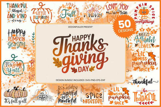 Ultimate Thanksgiving Design Bundle - 100 Designs