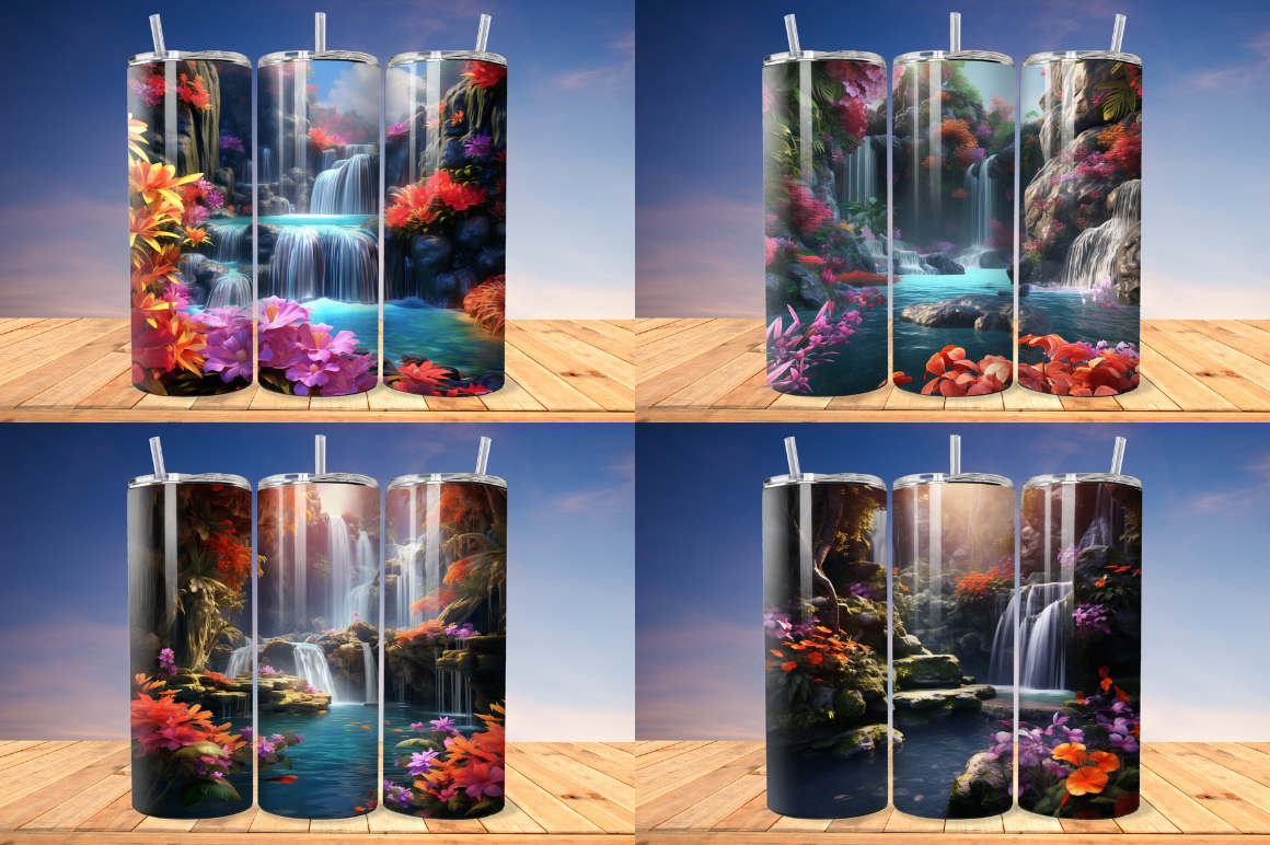 3D Enchanting Waterfall Tumbler Bundle