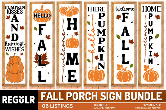 Fall Porch Sign Svg Bundle