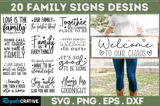 Family Signs SVG Bundle