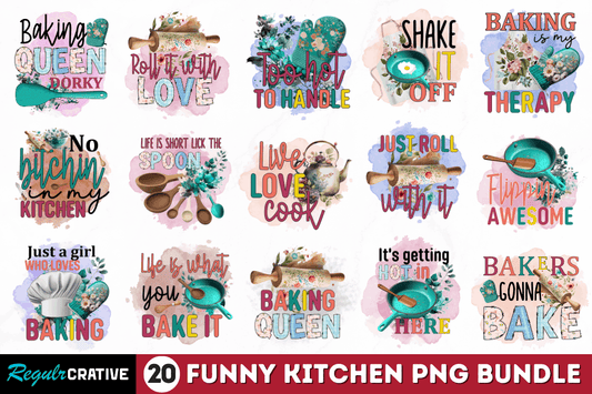Funny Kitchen Quotes Sublimation Bundle