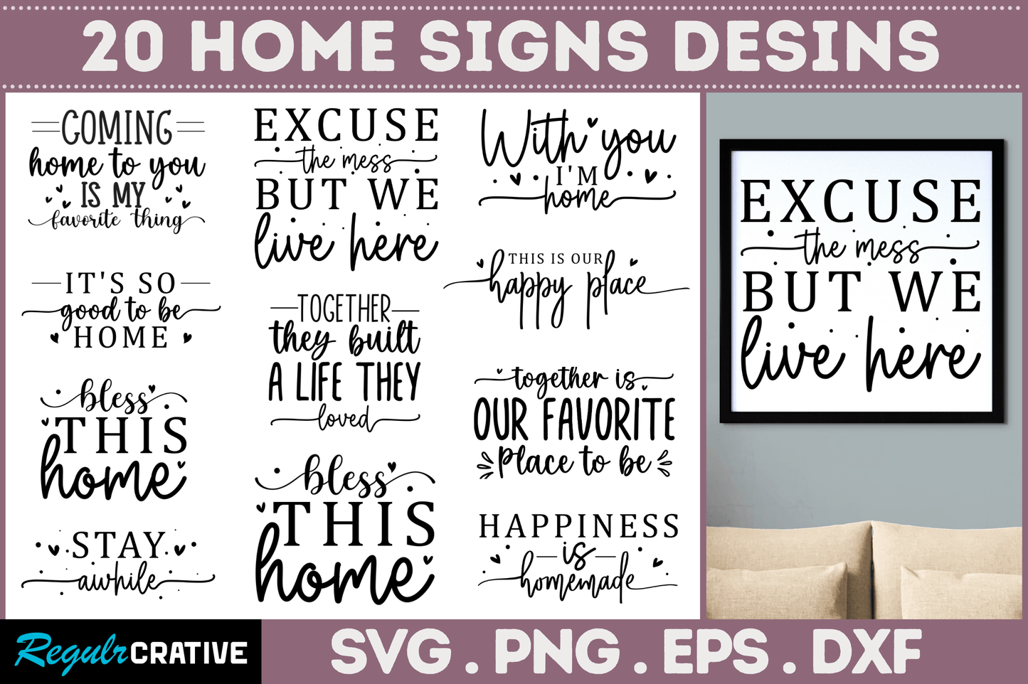 Home Signs SVG Bundle
