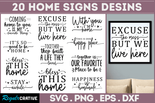 Home Signs SVG Bundle