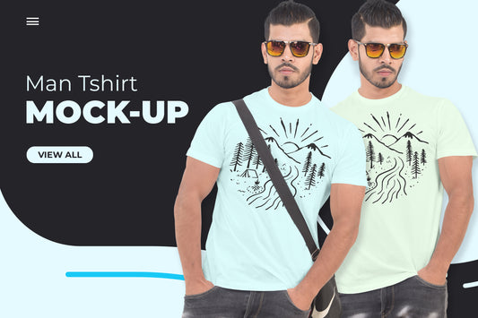 Editable Men’s T-Shirt Mock-Up Bundle – Realistic & Stylish Mock-Up Pack