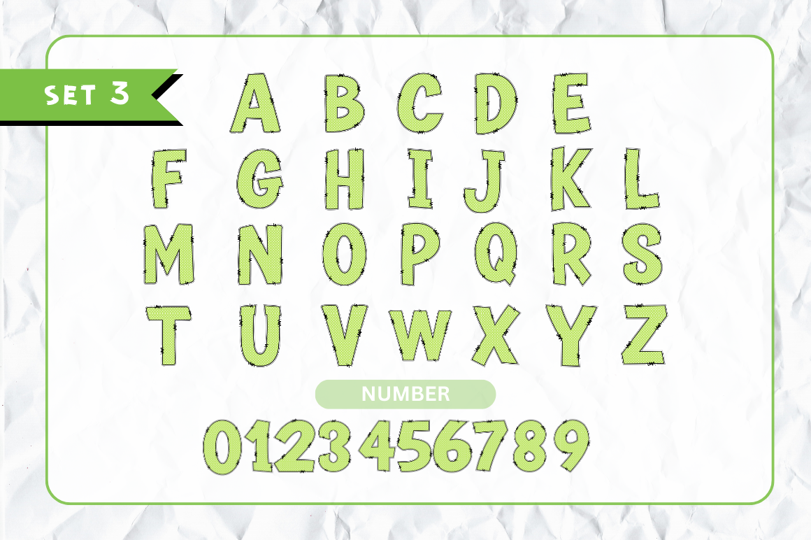Easter day Doodle Alphabet Bundle with Hand Drawn Clipart