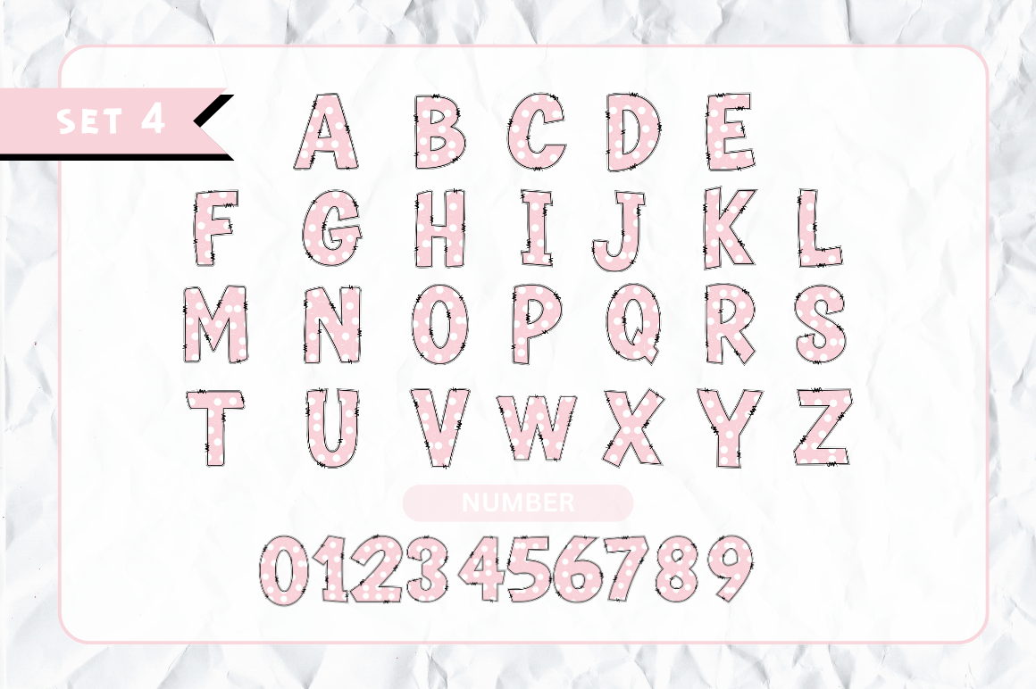 School Doodle Alphabet Bundle with Hand Drawn Clipart