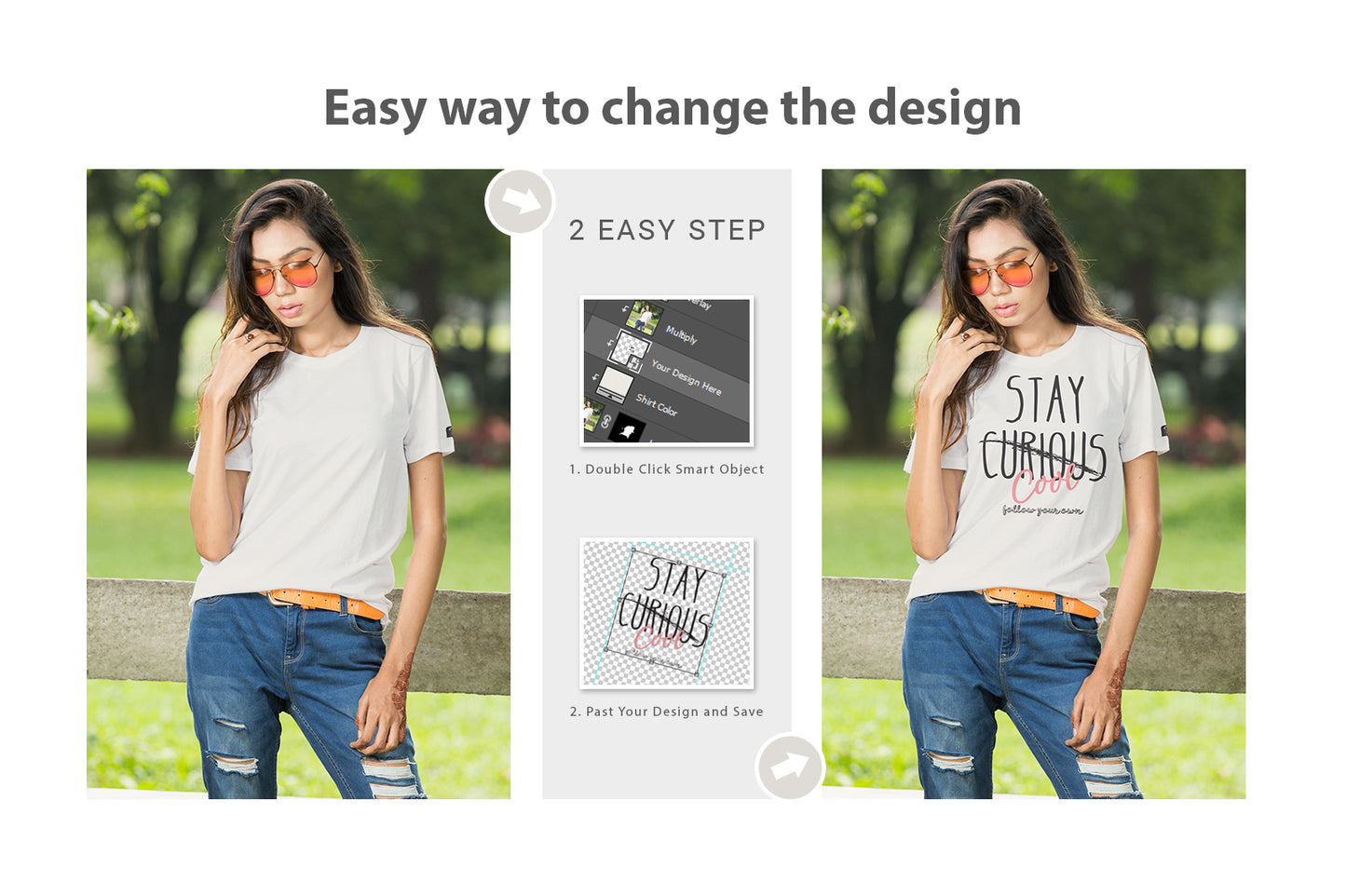 5 Female T-Shirt Mockup PSD Bundle