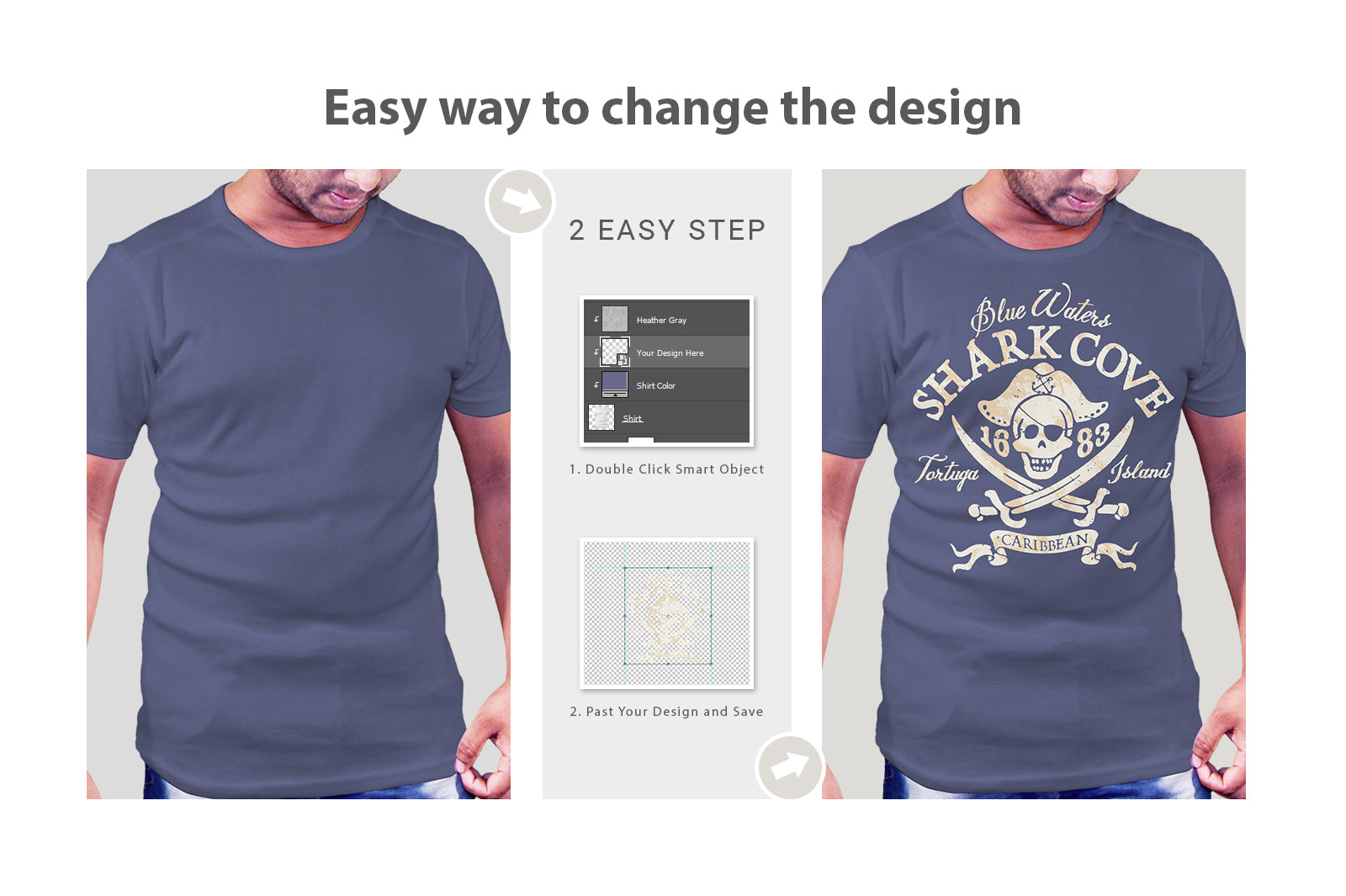 5 Editable Men's Crew Neck T-Shirt Mockup Bundle – Realistic & Stylish Mock-Up Pack