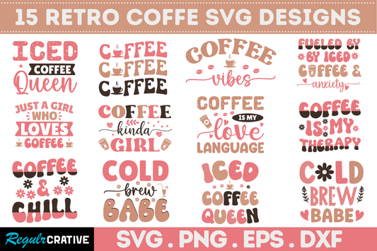 Retro Coffee SVG Bundle