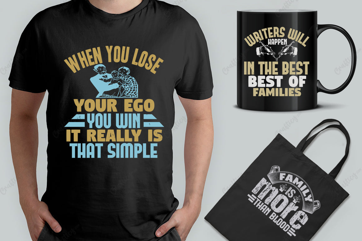 15 Editable Family T-Shirt Designs Bundle-Vol:2