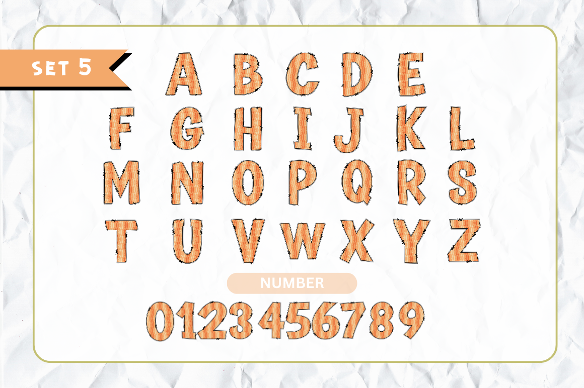 Sports Doodle Alphabet Bundle with Hand Drawn Clipart