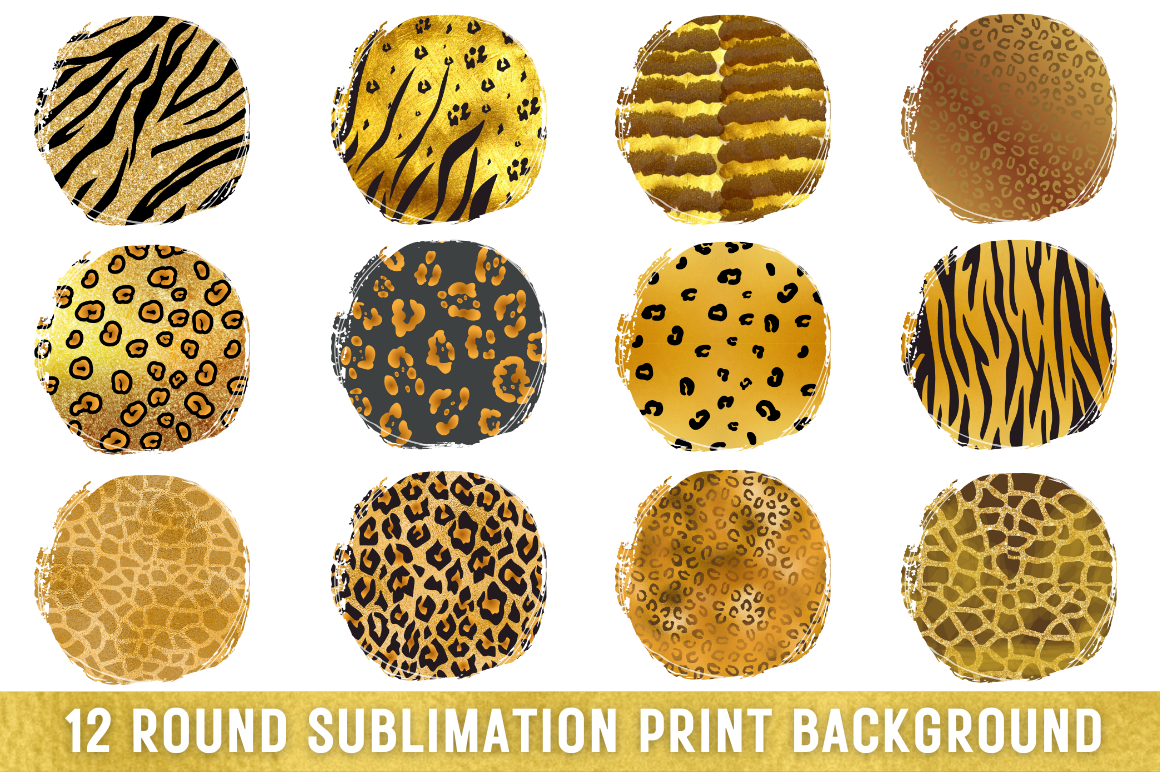 Glam Animal Sublimation Background Bundle