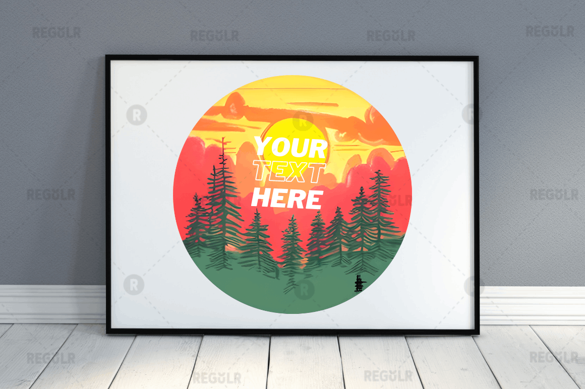 Forest Sunset Sky inspired Sublimation Circles Background bundle