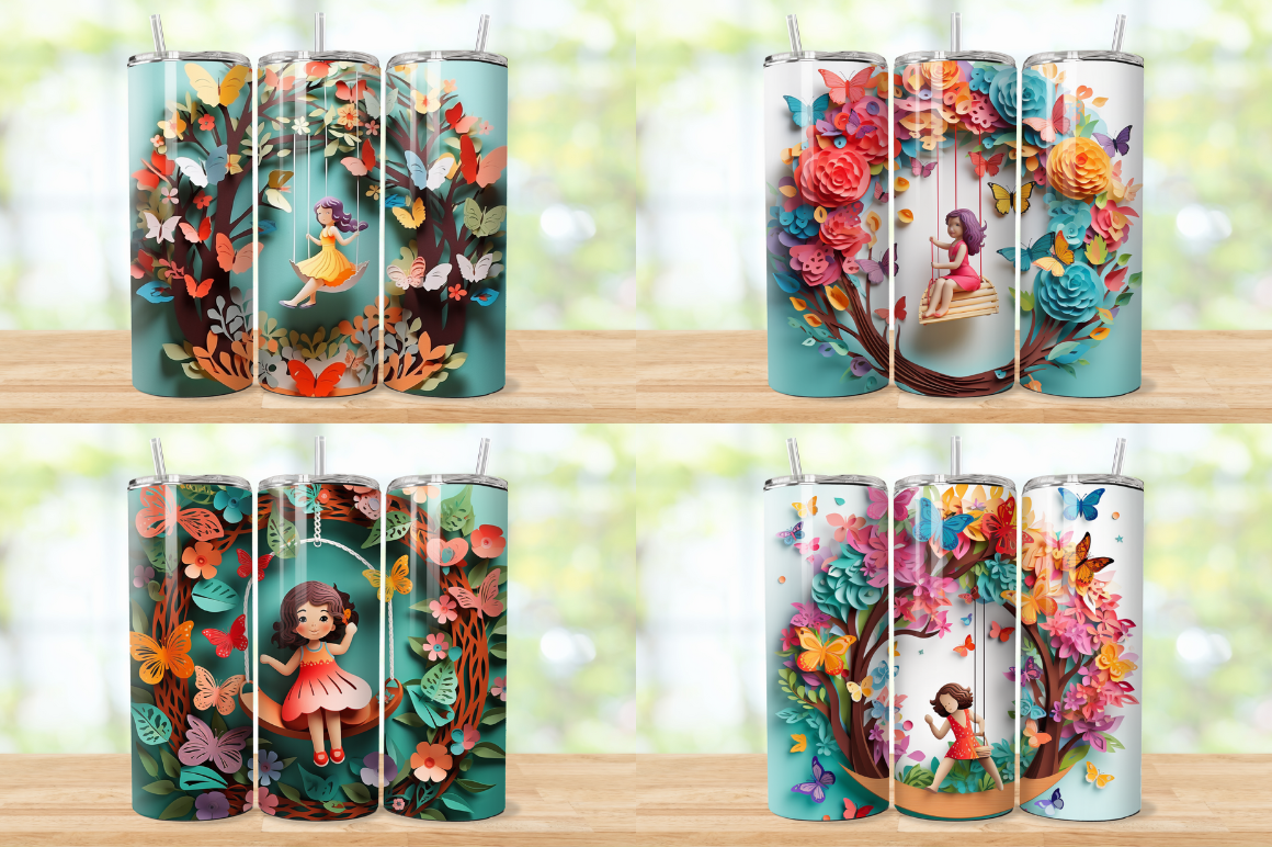 3D Swing Under Tree Tumbler