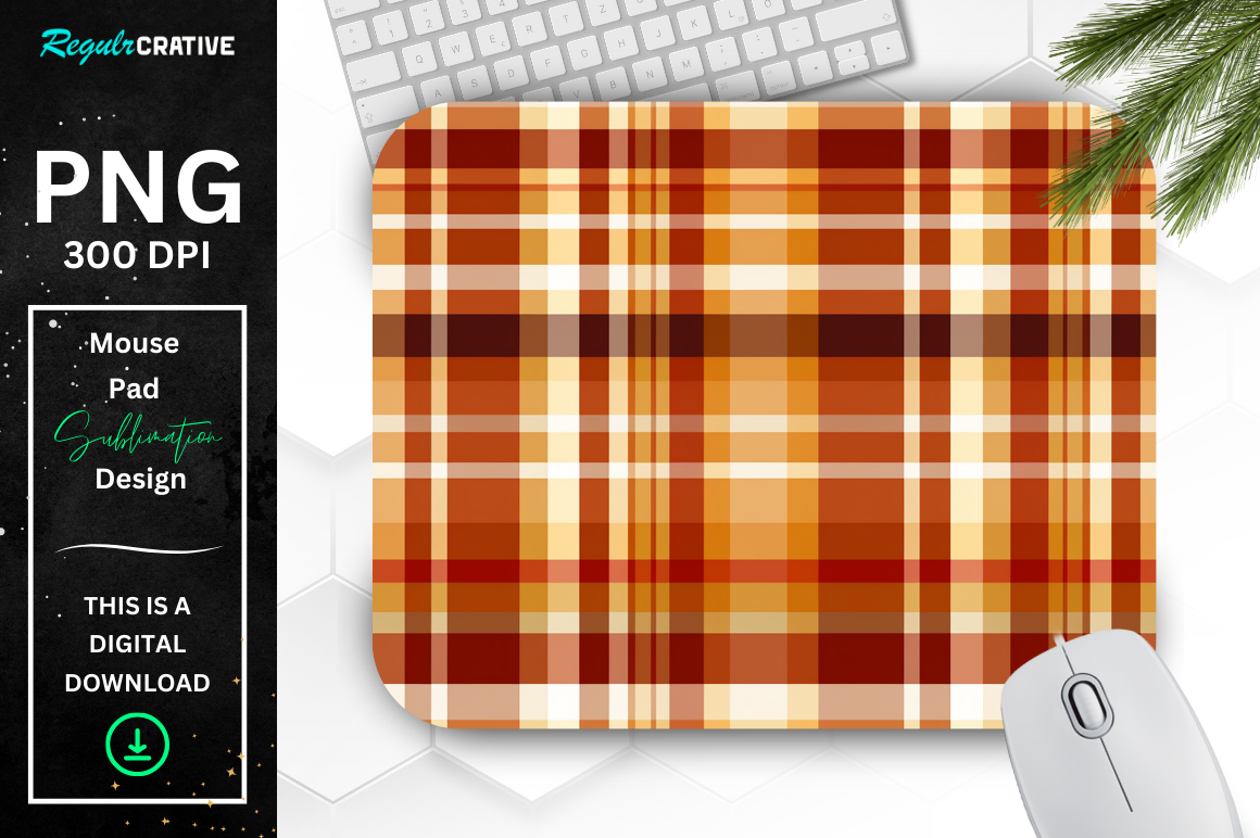 Thanksgiving Plaid Pattern Mouse Pad Bundle