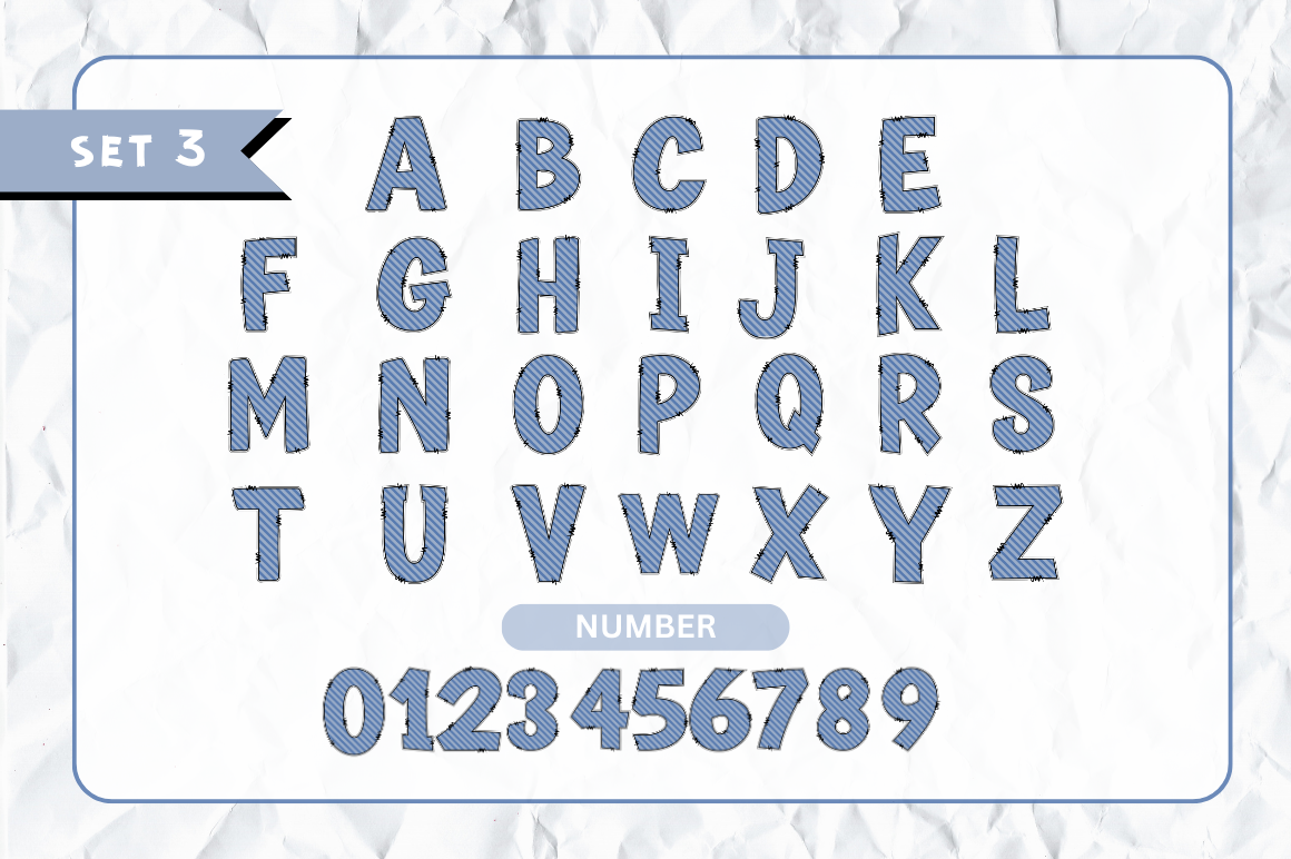 Patriotic Doodle Alphabet Bundle with Hand Drawn Clipart